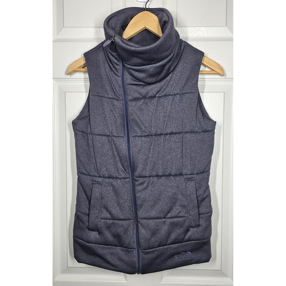 The North Face Darella‎ Insulated Vest Womens XS Grey Asymmetrical Zip Puffer
